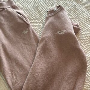 KITH KIDS CASHMERE COTTON BLEND CREW NECK SWEATSUIT